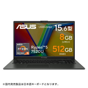 ASUS �G�C�X�[�X �m�[�g�p�\�R�� Vivobook Go 15 �~�b�N�X�u���b�N E1504FA-R5165BLRAD 15.6�^ /Windows11 Home /AMD Ryzen 5 /�������F8GB /SSD�F512GB /���{��ŃL�[�{�[�h /