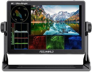 FEELWORLD LUT11S 10.1�C���` �J�����B�e���j�^�[ ���P�x2000nits 3D LUT �J�����B�e�m�F�p �t�B�[���h���j�^�[ 4K HDMI ���� �o��1920X1200 IPS �p�l���AF970�O���d�� 3G-SDI