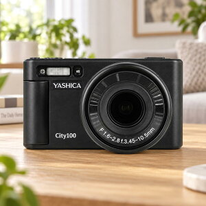YASHICA City 100 YAS-DGC100-BK �u���b�N 1300����f ���w3�{�Y�[�� Wi-Fi�Ή� �f�W�^���J����