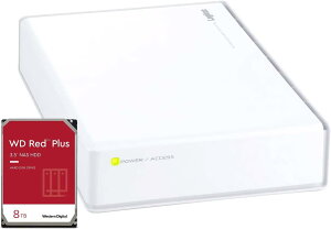 ���W�e�b�N �O�t��HDD 4TB WD Red Plus USB3.2 Gen1 �e���r�^�� PS5 PS4 Win Mac�Ή� �É� �t�@�����X LHD-ENA040U3WRH �z���C�g