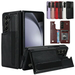 GalaxyZFold7�P�[�X�J�o�[�܂肽���݌^�X�^���h�@�\PU���U�[�w�ʃP�[�X�y�����[�J�[�h���[�V���v������������Samsung�T���X���M�����N�V�[Z�t�H�[���h7�ی�P�[�X