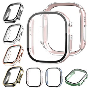 AppleWatchSeries9/8/7/Ultra2/1�P�[�X�J�o�[���b�L�����K���X�g�p�S�ʕی�t���ی�P�[�X�A�b�v���E�H�b�`�V���[�Y9/8/7/�E���g��2/141mm/45mm/49mm�N���A�t�B������̋����K���X�ȈՒ��E���h�~�n�[�h