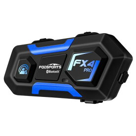 FODSPORTS バイク インカム FX4 PRO インカム 4人同時通話 バイクインカム FMラジオ聴け ユニバーサル接続 インカムバイク用BLUETOOTH5.0 IPX6防水 15時間以上使用可能 HI-FI音質 ヘルメットヘッドセット