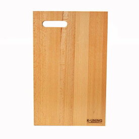 K-UNING 木製まな板 長方形カッティングボード 防カビ防臭 穴付き ナチュラル雑貨シリーズ (木製カッティングボード 長方形)