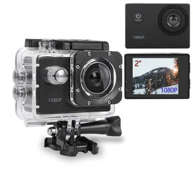 VBESTLIFE アクションカメラ 1080P HD高画素 140°広角レンズ 日本語をサポート 30M防水 日本語をサポート バイク 自転車 車に取り付け可能 スポーツカメラ(ブラック)
