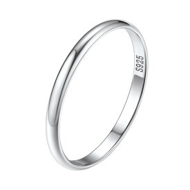 [SILVORA] シルバー925 結婚指輪 レディース シンプル 婚約 甲丸リング メンズ 人気 19号 幅5MM アクセサリー