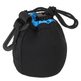 PATIKIL カメラレンズバッグ 7 X 10CM 巾着レンズポーチ 厚い保護付き ネオプレンレンズケース デジタル一眼レフカメラレンズ 水 コーヒーカップ用 ブラック ブルー