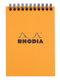 RHODIA(ロディア) リングノート NO.13(A6) 方眼罫 撥水カバー ミシン目入 ダブルリング PEFC認証取得 ノートパッド オレンジ RHODIA CLASSIS CF13500