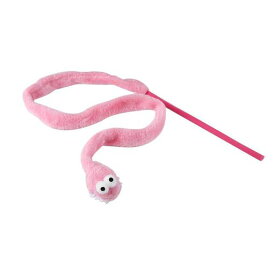 猫じゃらし 噛むおもちゃ 猫おもちゃ かわいい ヘビの形 ペット玩具 犬猫 運動不足解消 猫遊び ペット用品 (ピンク)