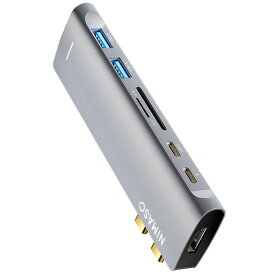NIMASO 7-IN-2 USB C ハブ MACBOOK PRO/AIR 専用 【100W PD対応 THUNDERBOLT 3 ポート/USB C 3.0 ポート / 4K 30HZ HDMI 出力ポート / 2 * USB-A 3.0