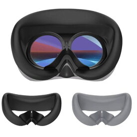 PICO 4 VR グラス 対応 光漏れ防止アイマスク 発汗防止シリコンバイザー/汚れ防止 防汗カバー フェイスカバー (ブラック+グレー)