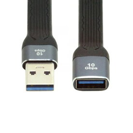 CY USB 3.0 ショートケーブル USB 3.1 3.0 TYPE A オス-メス 延長 フラット スリム FPC データケーブル 13CM 10GBPS ノートパソコン&デスクトップ用