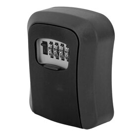 ポータブルキーストレージロックボックス、5キー容量キーロックボックス壁掛け屋内用 (ブラック(ダストカバー付))