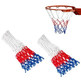 DFSUCCES バスケット ゴール ネット 2点セット 4MM幅 バスケゴール リング ネット 標準 取り付け簡単 競技用 汎用 全天候 屋外 屋内 適用