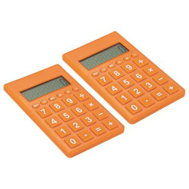PATIKIL デスクトップ電卓 2個 大型8桁LCDディスプレイ ポータブル卓上電卓 標準機能 ホーム オフィス用 スタイル2 オレンジ