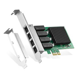 BINARDAT 4ポート ギガビット PCIE ネットワークアダプター REALTEK RT8111H コントローラー 1000/100MBPS イーサネット LAN NICカード WINDOWS/LINUX/MAC用