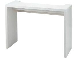 高梨産業 カウンターテーブル 120CM幅 鏡面木製天板 ホワイト RD-T8630
