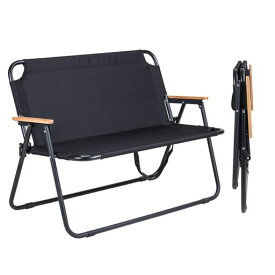 DOSENO ポータブルダブルキャンプチェア アウトドア折りたたみ椅子 キャンプラブシート ピクニック/釣り/ビーチに最適