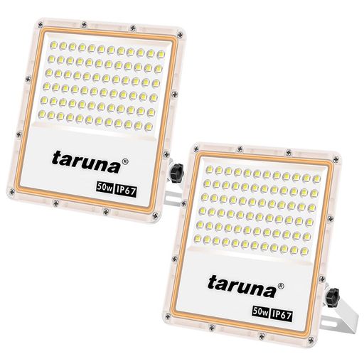 LED投光器 LED作業灯 50W(2個) スイッチ付き投光器 3Mコード アース