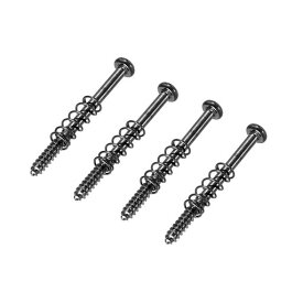 PATIKILベースギター用ピックガード取り付けネジスプリング付きM3X38MMベースピックアップリング取り付けネジベースとギター用ブラック4個入り