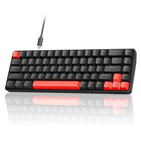 x TMKB T68 ラピッドトリガー メカニカルゲーミングキーボード 磁気スイッチキーボード RGBバックライト 有線Type-C コンパクト 68キー 全キー無衝突 Windows/Mac/Linux対応 英語配列 (ブラック)
