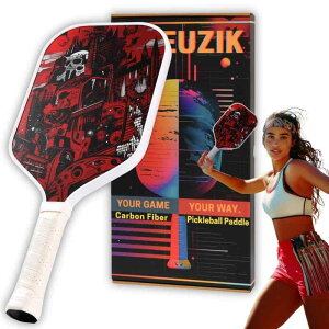 SWEUZIK �J�[�{���t�@�C�o�[ �s�b�N���{�[�� �p�h�� Carbon Fiber Pickleball Paddle �R���g���[�����������鍂���\�}�b�g�\�� 16mm �Y�f�@�� �s�b�N���{�[�� ���P�b�g �l�̍H�w�Ɋ�Â��f�U�C�� ����