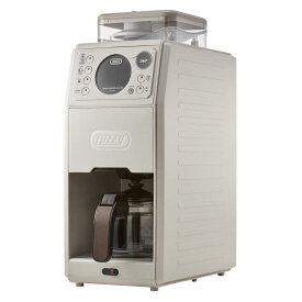 【Toffy/トフィー】 全自動ミル付カスタムドリップコーヒーメーカー K-CM9 ミル ドリップ 豆挽き 無段階グラインド 温度設定 味わい3段階 タイマー機能 クリーニングモード搭載 (グレージュ)
