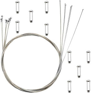 自転車 ブレーキ用インナーケーブル, 6個ブレーキケーブル,ブレキーライン シルバー ステンレス製 耐久 長さ1.7m ロードバイクク用自転車パーツ