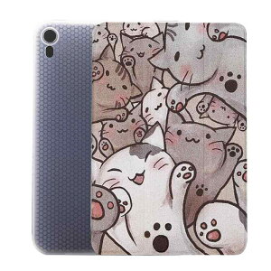 ipad mini7 ケース かわいい 猫柄 ipad mini7 ケース 軽量 クリア 薄型 ipad mini6 保護カバー 三折り式 マグネット 吸着式 オートスリープ スタンド機能 おしゃれ 背面透明 ipad mini6/7対応