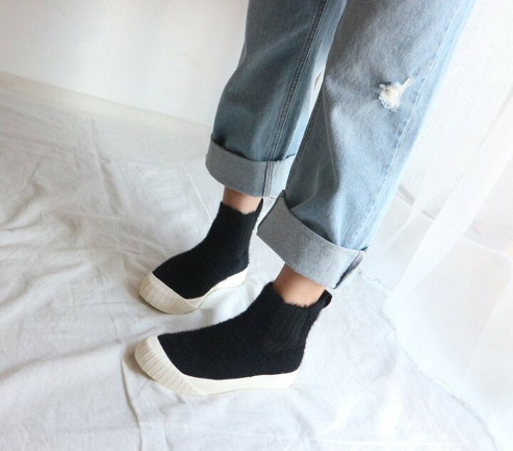 楽天市場 サイドゴアブーツ ニットブーツ ファー レディース ショートブーツ スニーカーブーツ ソックスブーツ 黒 ブラック ベージュ ブーツ ショート サイドゴア Rilla By Uni