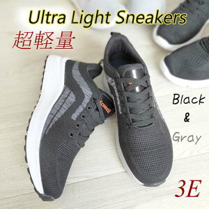 スニーカー レディース 超軽量 ローカット メッシュ レディーススニーカー 3E 幅広 黒 ブラック グレー 紐 ランニングシューズ ウォーキングシューズ 通勤