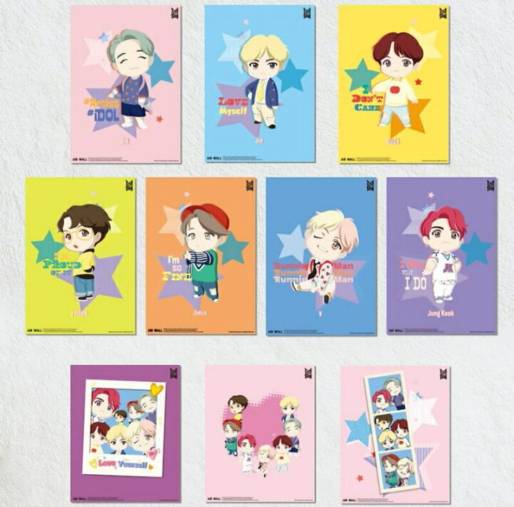 楽天市場】【国内発送】TinyTAN AIR WALL空気洗浄脱臭ポスター ☆ BTS 