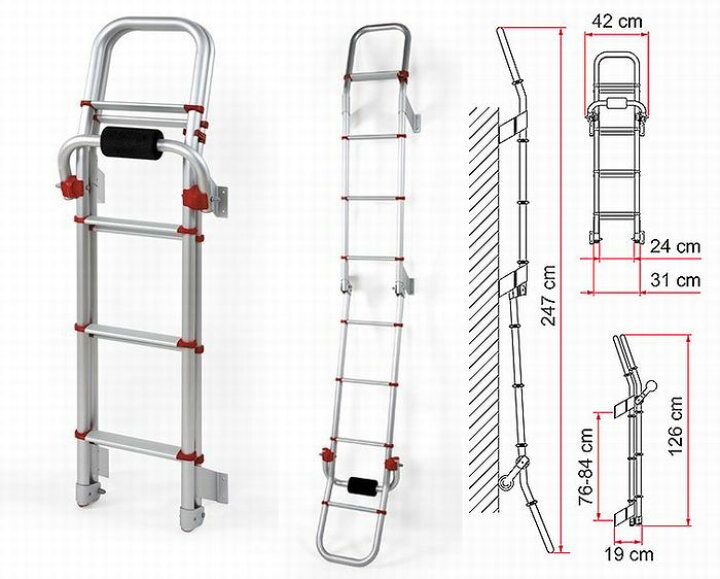 楽天市場】汎用商品FIAMMAフィアマ折りたたみ式ラダー/Deluxe 8 8段 