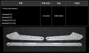BMW-1Series(F20)/2Series(F22)/3Series(F30,F31)/4Series(F32,F36) CPM-Front End Brace�t�����g�G���h�u���[�X�i��CFEB-B301���󒍐��Y�i�㕥���s���i