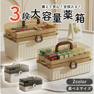 本日感謝day！10%OFF/薬箱 収納ボックス 救急ボックス 3段 けが 応急手当 大容量 薬入れ 防災グッズ たっ…