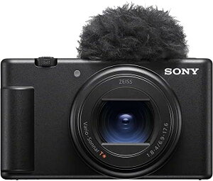 SONY(�\�j�[) �R���p�N�g�f�W�^���J���� VLOGCAM Vlog�p�J���� ZV-1II �{�f�B �E�B���h�X�N���[���t�� 18-50mm F1.8-4.0 �Y�[�������Y �u���b�N ZV-1M2 B