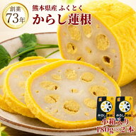 熊本名物 からし蓮根 小箱 (1本180g×2箱セット)・L サイズ（1本300g×2本入り）からし 辛子 カラシ れん…