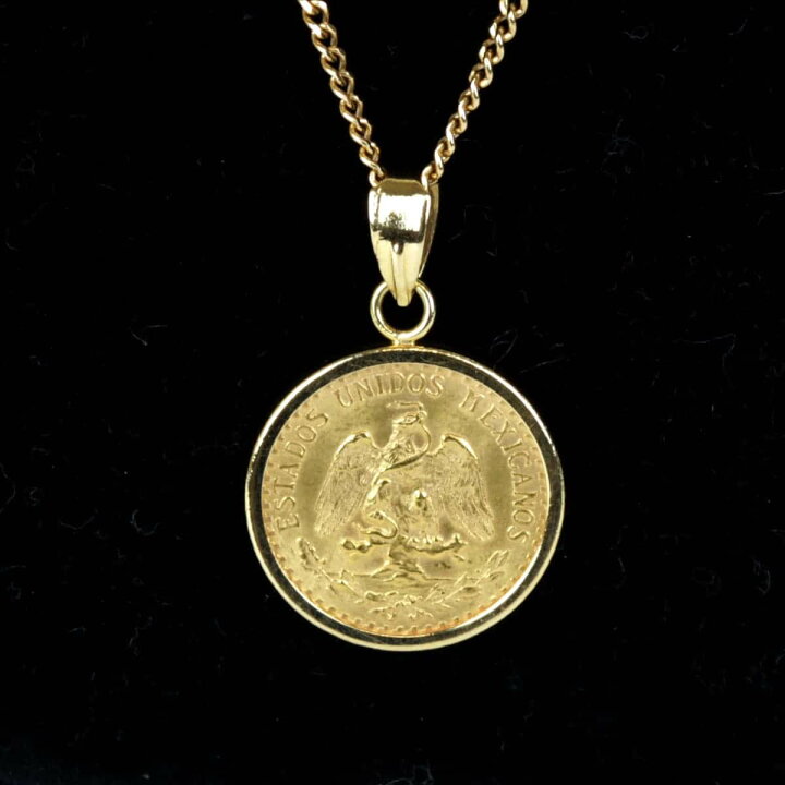 楽天市場】美品『USED』 K18 /K21.6 メキシコ金貨 1945 DOS PESOS 
