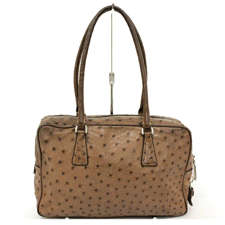 楽天市場】PRADA プラダ ショルダーバッグ オーストリッチ ミニ  