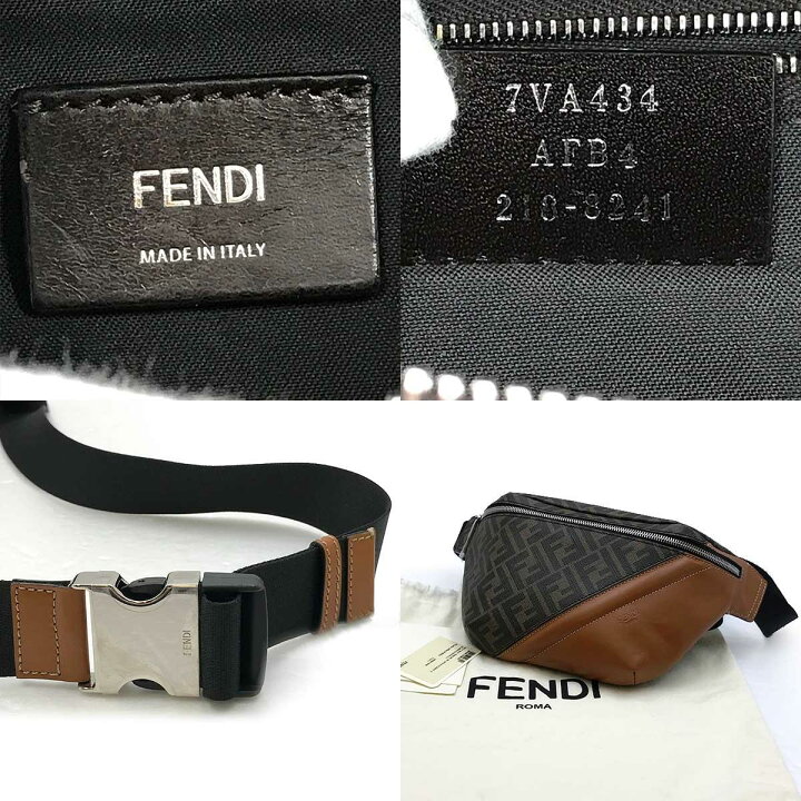 楽天市場】【超美品】 FENDI フェンディ ズッカ柄 ウエストバッグ 