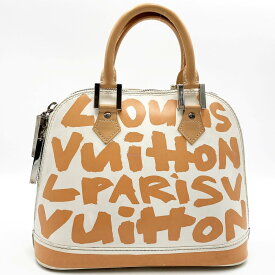 LOUIS VUITTON ルイ・ヴィトン アルマMM モノグラム グラフィティ ハンドバッグ ベージュ アイボリー レザー レディース ファッション M92180 USED 【中古】