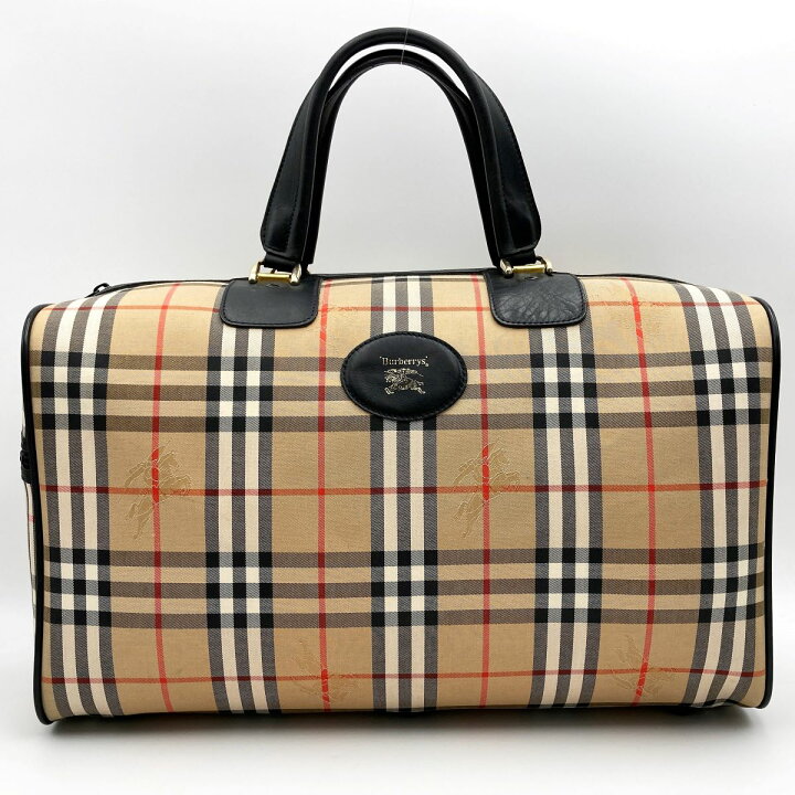 楽天市場】セール 美品 BURBERRY バーバリー ノバチェック ボストン 