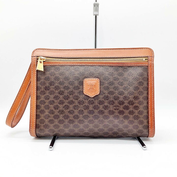 楽天市場】美品 CELINE セリーヌ マカダム柄 クラッチバッグ セカンド  