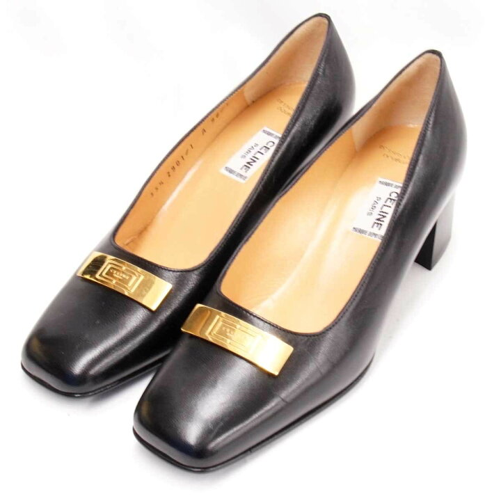 楽天市場】良品『USED』 CELINE セリーヌ パンプス レザー ブラック 
