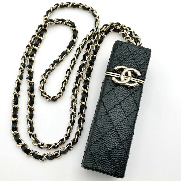 楽天市場】超美品 CHANEL シャネル リップケース チェーン ネックレス  