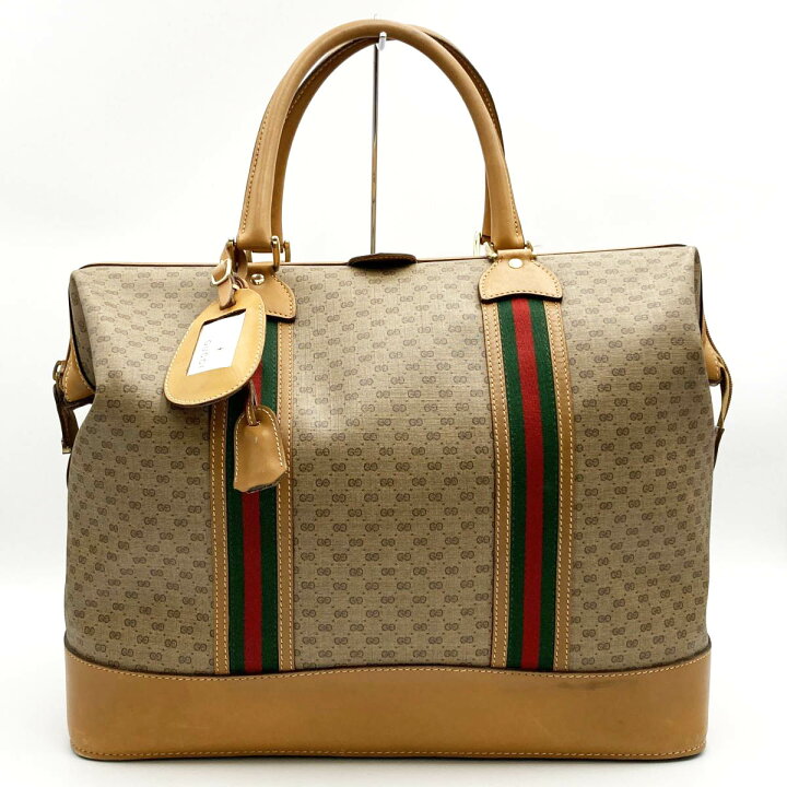 GUCCI マイクロGG シェリーライン ボストンバッグ、旅行バッグ 