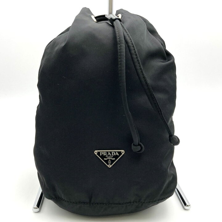 楽天市場】美品 PRADA プラダ ポーチ 巾着 小物入れ トライアングル  