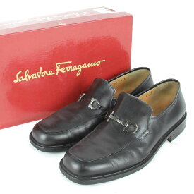 『USED』 Salvatore Ferragamo フェラガモ 0289157 ローファー カーフ ブラック メンズ【中古】