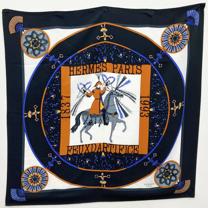 楽天市場】HERMES エルメス カレ90 技巧の火 FEUX D