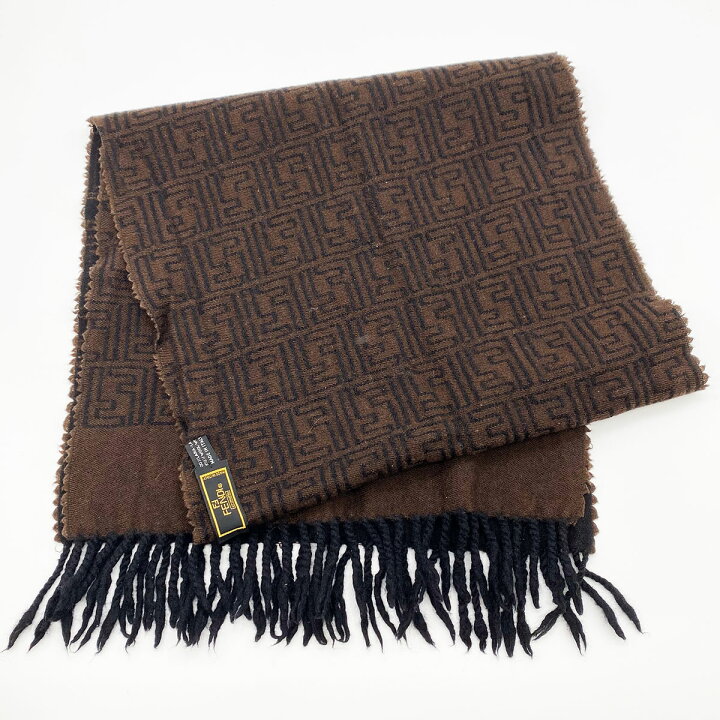 楽天市場】美品 FENDI フェンディ マフラー ズッカ 総柄 FF ストール  